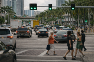 Intersection accident risks at a busy Florida crosswalk